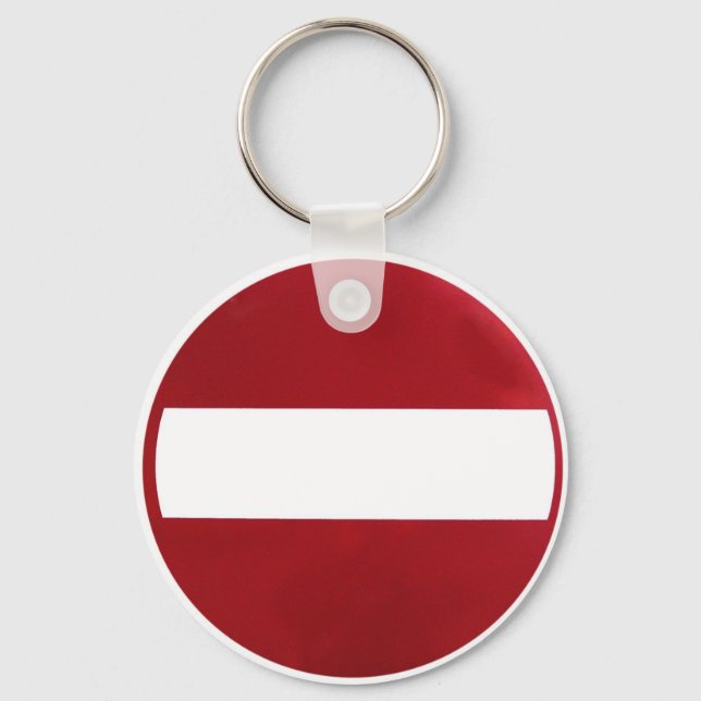 No Entry Sign Key Ring (Front)