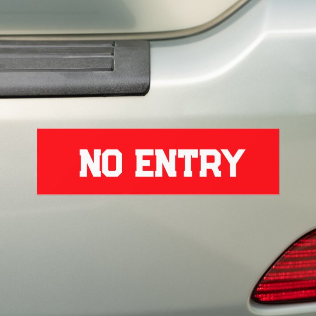 NO ENTRY STICKER (On Car)