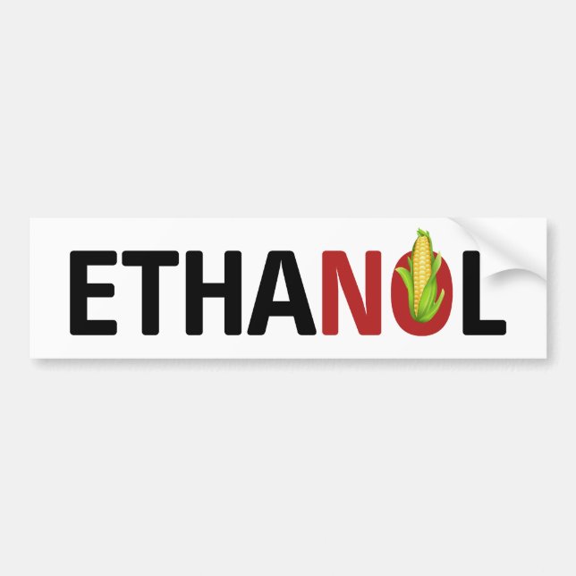 No Ethanol Bumper Sticker (Front)