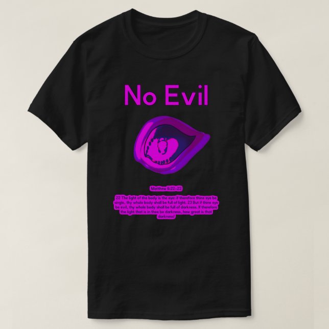 No Evil - Purple Passion -  T-Shirt (Design Front)