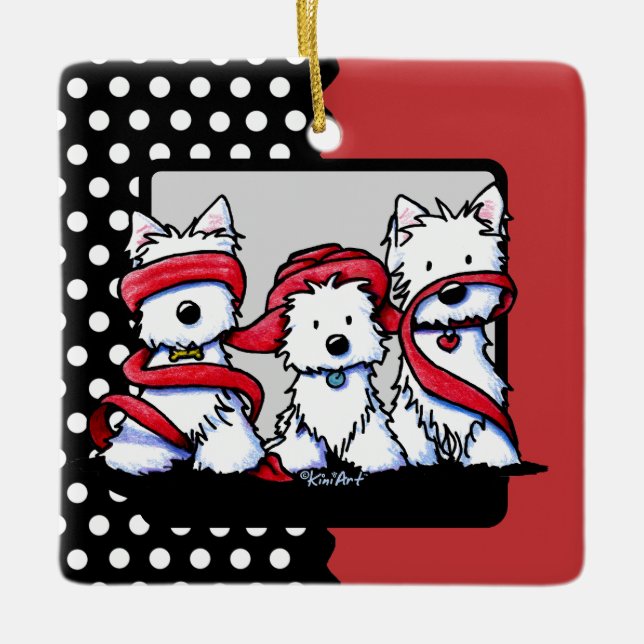 No Evil Westies Friendship Ornament (Front)