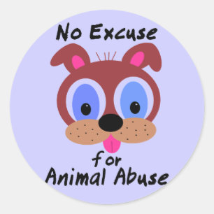No Excuse for Animal Abuse Stickers