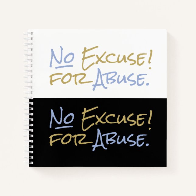 No Excuse for Toxic Emotional Abuse Empowerment Notebook (Front)