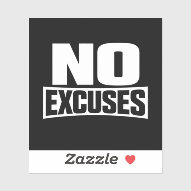 No Excuses Fitness Typography Design  (Sheet)