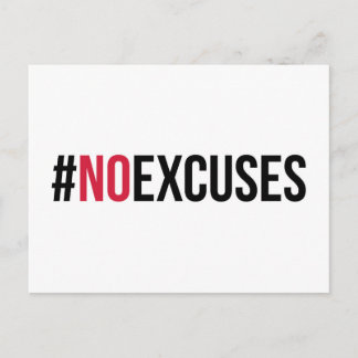 No Excuses Gym Quote Postcard