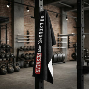 No Excuses Gym Towel Motivation Workout