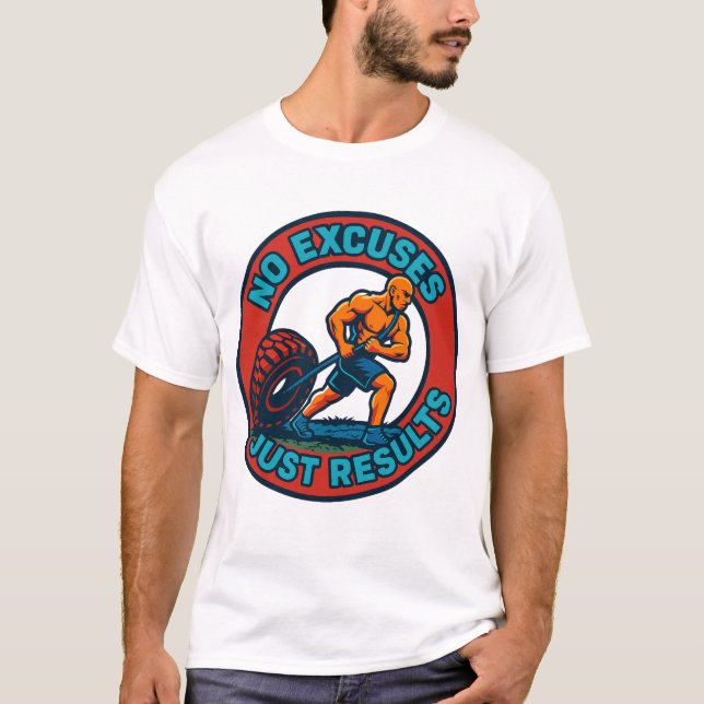 No Excuses, Just Results – Hardcore Gym Tshirt (Front)