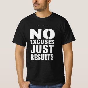 No Excuses Just Results Hoodie Gym Motivation Ap T-Shirt