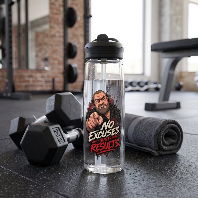 No Excuses. Just Results. Water Bottle (Creator Uploaded)