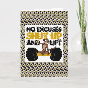 No Excuses Monkey Card