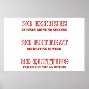 No Excuses. Poster