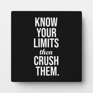 No Excuses, Work Harder - Motivational Plaque