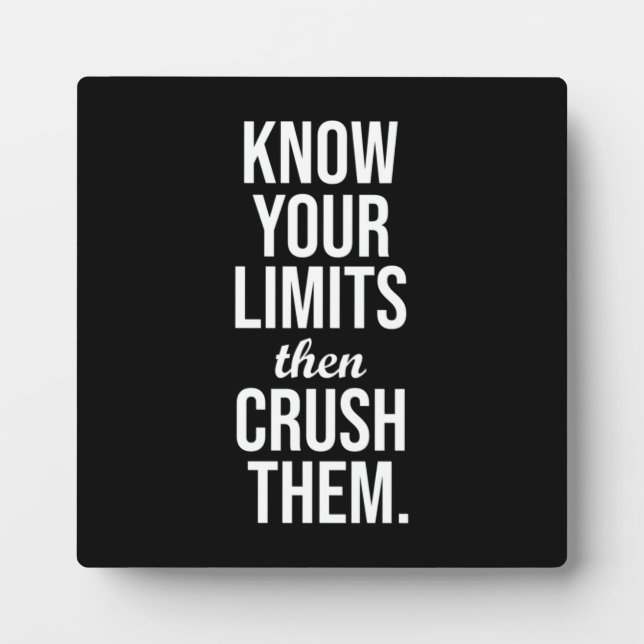 No Excuses, Work Harder - Motivational Plaque (Front)
