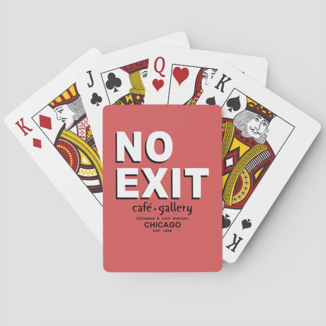 No Exit Café, Gallery, Chicago - Playing Cards (Back)