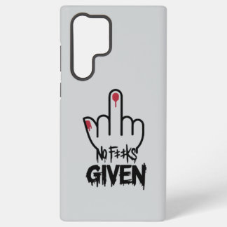 No F***s Given" Minimalist Middle Finger Design Samsung Galaxy Case