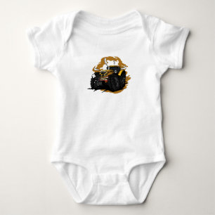No Farmers no Food Angry Tractor Baby Bodysuit