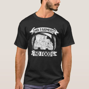 No Farmers No Food Barnyard Harvest Farming Barn C T-Shirt