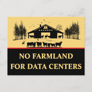 No Farmland for Data Centres - Protect Our Farms Postcard