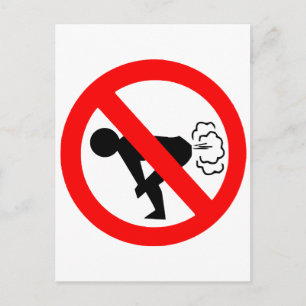 No Fart Zone Postcard