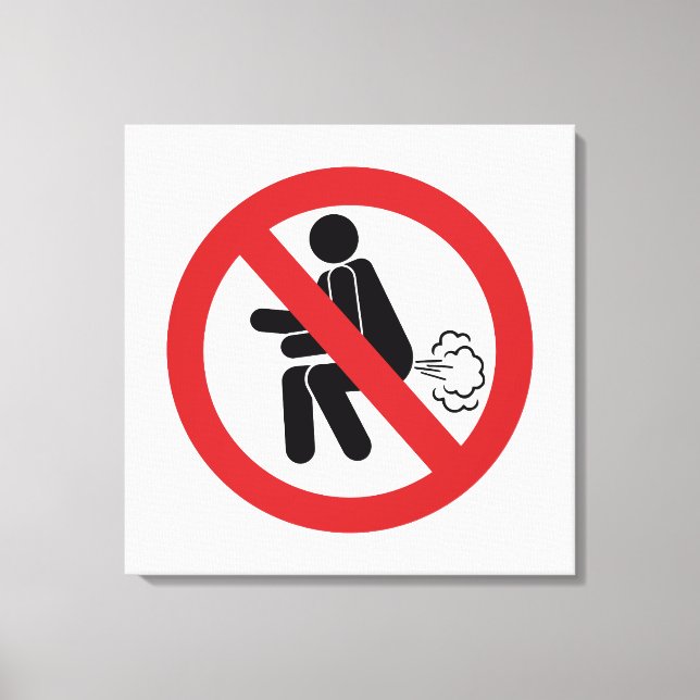NO Farting ⚠ Funny Thai Toilet Sign ⚠ (Front)