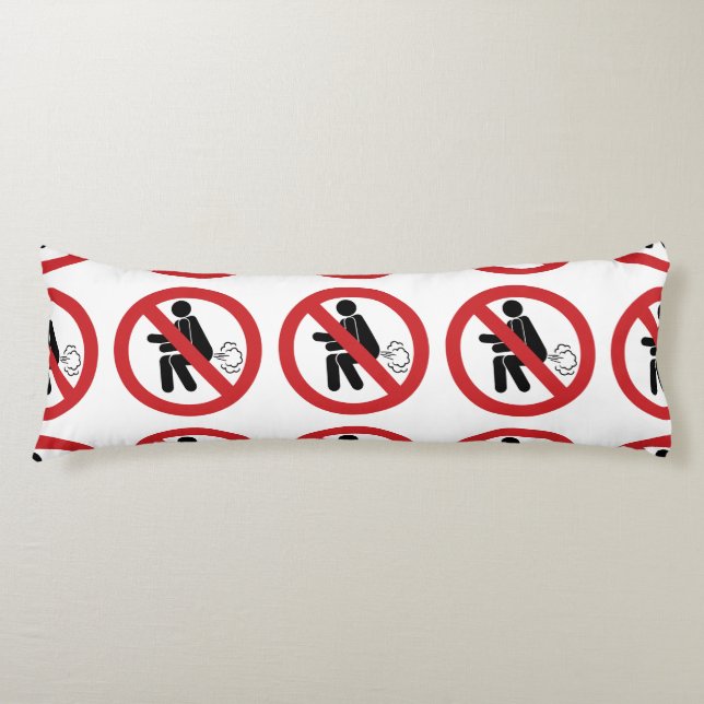 NO Farting ⚠ Funny Thai Toilet Sign ⚠ Body Cushion (Front)