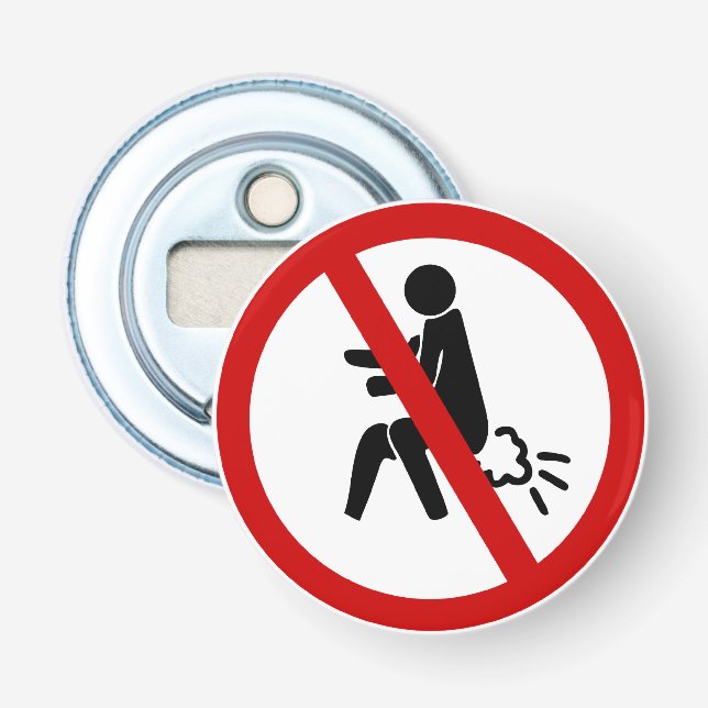 NO Farting ⚠ Funny Thai Toilet Sign ⚠ Bottle Opener (Front)