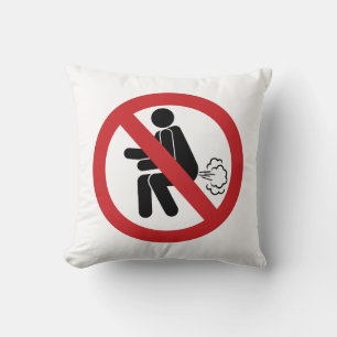 NO Farting ⚠ Funny Thai Toilet Sign ⚠ Cushion