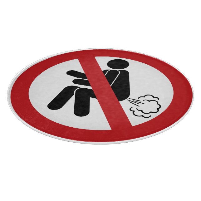 NO Farting ⚠ Funny Thai Toilet Sign ⚠ Cutting Board (Corner)