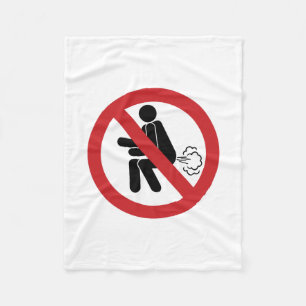 NO Farting ⚠ Funny Thai Toilet Sign ⚠ Fleece Blanket