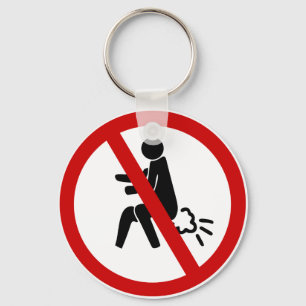 NO Farting ⚠ Funny Thai Toilet Sign ⚠ Key Ring