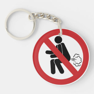 NO Farting ⚠ Funny Thai Toilet Sign ⚠ Key Ring