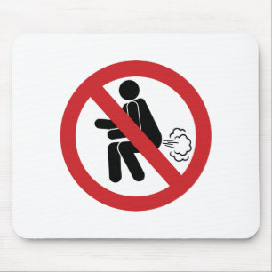 NO Farting ⚠ Funny Thai Toilet Sign ⚠ Mouse Mat