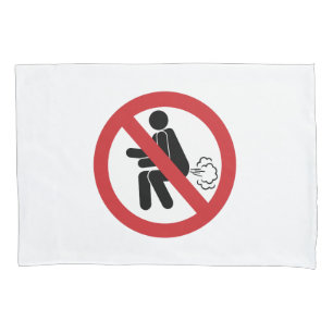 NO Farting ⚠ Funny Thai Toilet Sign ⚠ Pillowcase