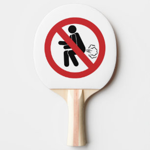 NO Farting ⚠ Funny Thai Toilet Sign ⚠ Ping Pong Paddle