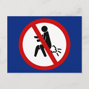 NO Farting ⚠ Funny Thai Toilet Sign ⚠ Postcard