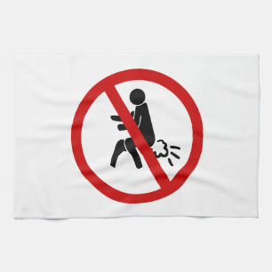NO Farting ⚠ Funny Thai Toilet Sign ⚠ Tea Towel