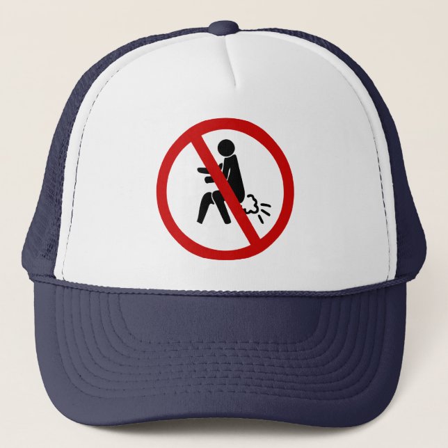 NO Farting ⚠ Funny Thai Toilet Sign ⚠ Trucker Hat (Front)