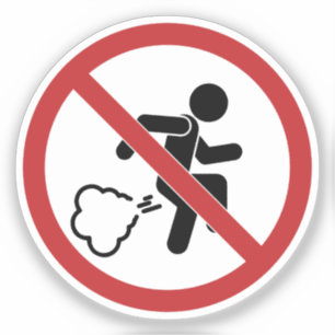 No Farting Prohibition Sign