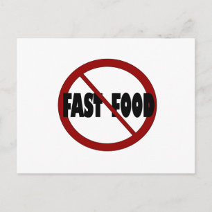 No Fast Food Postcard