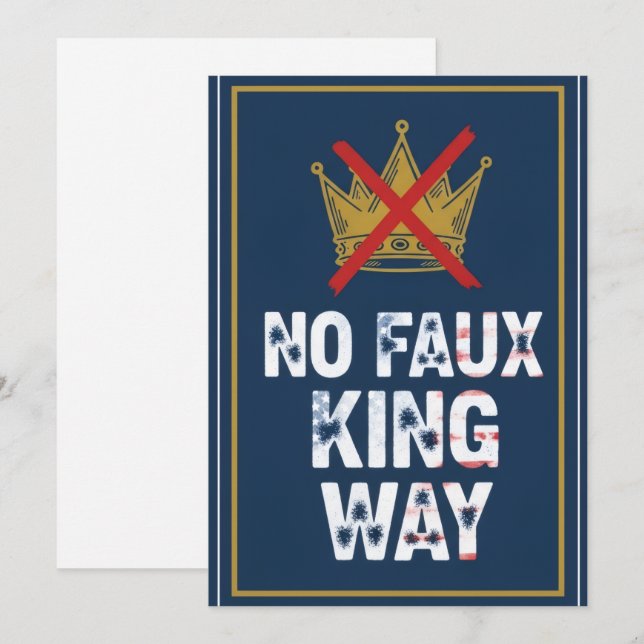 No Faux King Way Invitation (Front/Back)
