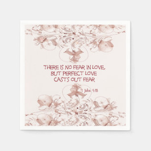 No Fear in Love Bible Verses Napkin
