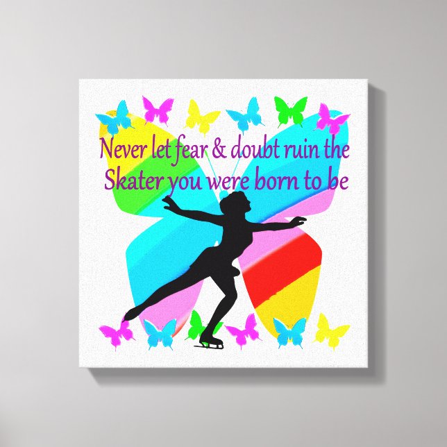 NO FEAR JUST FAITH FIGURE SKATER CANVAS PRINT (Front)
