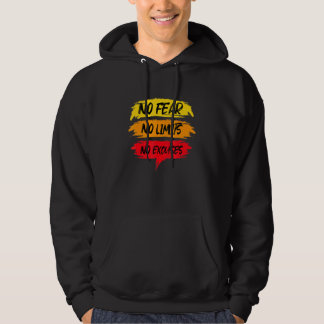 No Fear No Limits No Excuses Workout Motivational  Hoodie