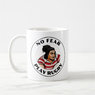No Fear Play Rugby Mug