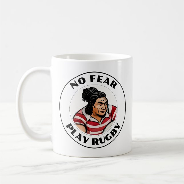No Fear Play Rugby Mug (Left)