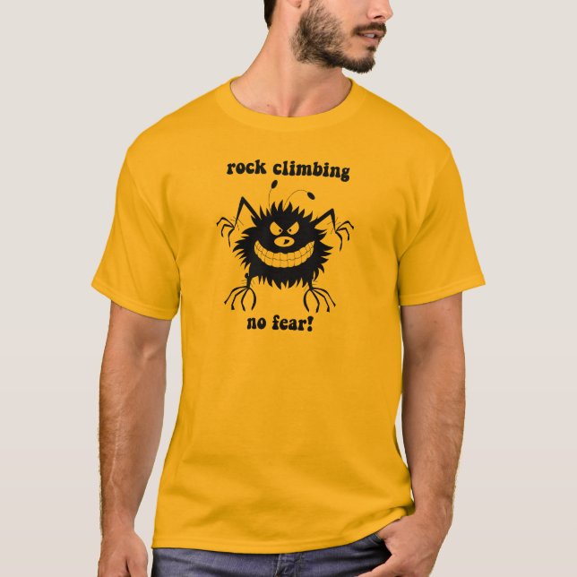 no fear rock climbing T-Shirt (Front)