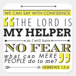 No Fear Square Sticker