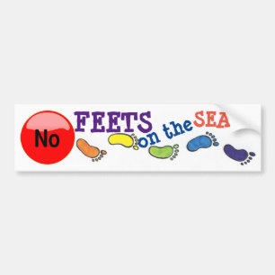 NO FEETS on the SEATS- Sign/Sticker/Magnet Bumper Sticker