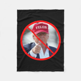 No Felons In Office Fleece Blanket