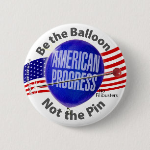 No Filibusters 6 Cm Round Badge